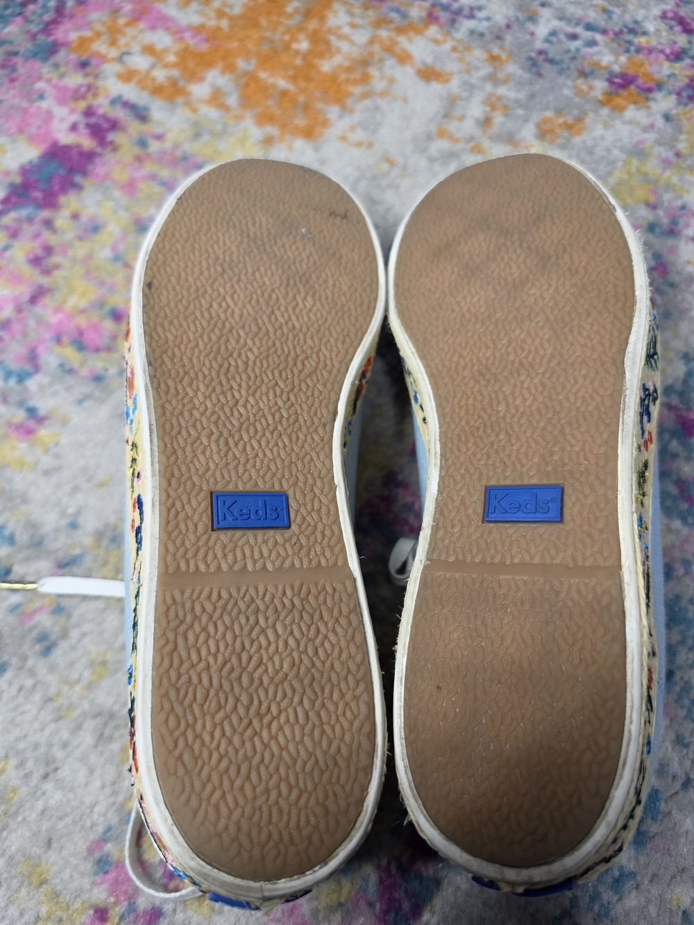 Keds x Rifle Paper Co Rosalie Embroidered Triple Kick Sneakers Size 10 - Picture 5 of 7